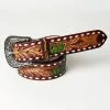 American Darling Tooled Leather Cactus Belt -Cowboy Store 121320 z