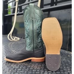 Anderson Bean Black/Green Oiled Shark Boots -Cowboy Store 20220523 143543