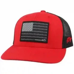 Hooey YOUTH Mid-Profile Black/Red Cap-Liberty Roper Patch