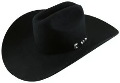 6x Stetson High Noon Fur Felt Cowboy Hat - Black