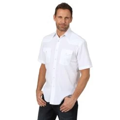Wrangler White Short Sleeve Pearl Snap -Cowboy Store 71106WH BF01 SWFF PRD