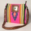 American Darling Pink Serape Saddle Blanket/Concho Crossbody -Cowboy Store ADBGA271C