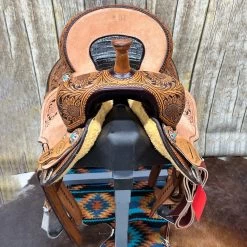 HR Saddlery 14 Inch Sunflower Barrel Saddle -Cowboy Store BWfront