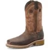 Men's Dark Brown Waterproof Wide Square Toe Boot -Cowboy Store DH4353 500xauto