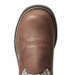 Ariat Brown And Turquoise Aztec Fatbaby 8 Ariat Brown And Turquoise Aztec Fatbaby -Cowboy Store F20 WMS WEST 10034039 toe 09428.1614636588.1280.1280
