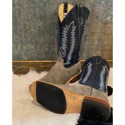 Anderson Bean Grey Waxy Kudu Royal Blue Boots -Cowboy Store IMG 5075