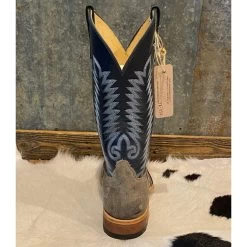 Anderson Bean Grey Waxy Kudu Royal Blue Boots -Cowboy Store IMG 5077
