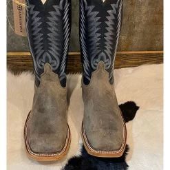 Anderson Bean Grey Waxy Kudu Royal Blue Boots -Cowboy Store IMG 5078