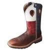 Twisted X Brown Texas Flag Steel Toe Work Boot -Cowboy Store MLCS007.01
