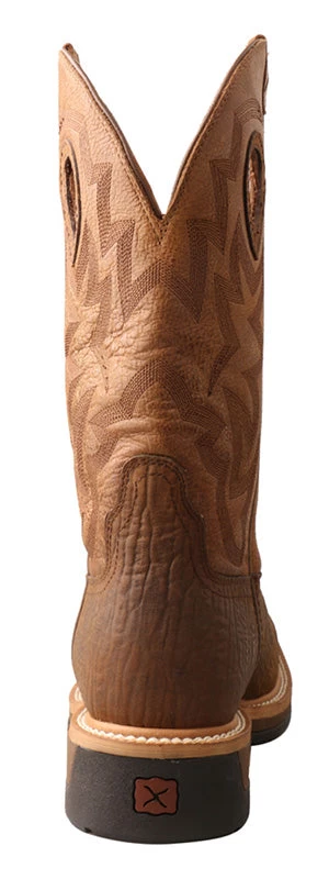 Twisted X Men's Dark Brown And Tan Square Toe Boot 5 Twisted X Men's Dark Brown And Tan Square Toe Boot - Image 3