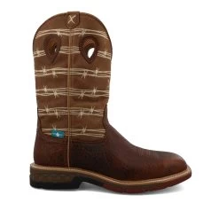 Twisted X Rustic Brown/Lion Tan Alloy Square Toe -Cowboy Store MXBAW05 04
