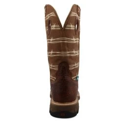 Twisted X Rustic Brown/Lion Tan Alloy Square Toe -Cowboy Store MXBAW05 06