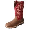 Twisted X Women's Bomber/Red 11" Steel Toe Work Boot -Cowboy Store WLCS003.01