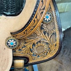 HR Saddlery 14 Inch Sunflower Barrel Saddle -Cowboy Store bwtooling
