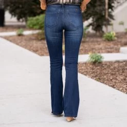 KanCan Petite Mid Rise Flare Jean -Cowboy Store kcptback